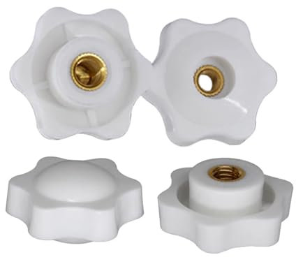 Flügelmuttern und -schrauben, M4 M5 M6 M8 M10 Klemmknopf-Griffmuttern, weiß, handfester Gewindestern, schwarz, manuelle Daumenklemmmuttern (Farbe: Sackloch, Größe: M8 x 38 mm (5 Stück)) (Color : Blin