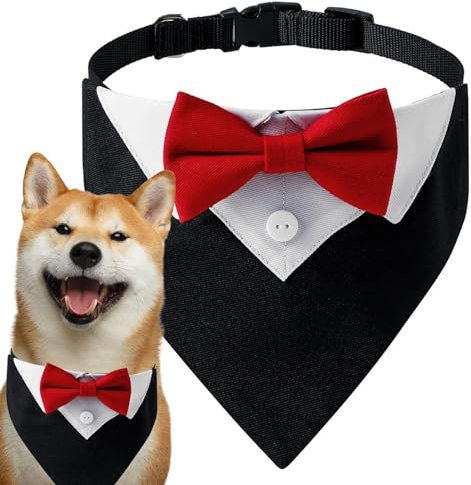 Hunde-Halstuch, , Hochzeits-Halstuch, Halsband, , Hochzeitszubehör, verstellbares Halstuch für Hochzeiten und Partys
