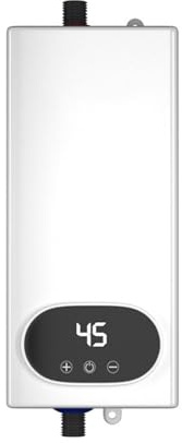 Chauffe-eau instantané, 5500W Chauffe-eau Électrique Sans Réservoir Chauffe-eau Électrique Affichage Numérique Chauffe-eau Instantané LCD Écran Tactile