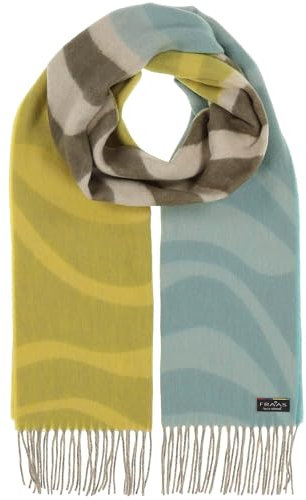 FRAAS Cashmink Schal 34 x 200 cm - Weicher als Kaschmir - Schal mit Wellen-Design - Made in Germany - Sustainability Edition Misty Blue