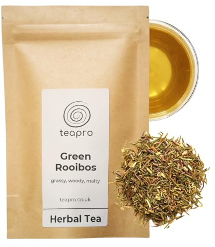 Teapro Green Rooibos Tea 115g | Green Red Bush Tea | Naturally Sweet & Caffeine Free Tisane | From South Africa Loose Tea