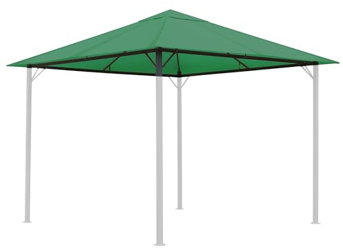 QUICK STAR Ersatzdach für Garten Pavillon 3x3m Grün Pavillondach Ersatzbezug