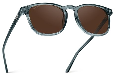 WearMe Pro WMP Eyewear - Lunettes de soleil polarisées modernes, carrées et arrondies pour homme