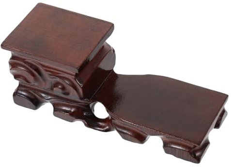 Kisangel 1 Pc Socle en Bois Tableau Colonne Montante Pied De Vase Décoratif Ornements Afficher Trophée Pot De Fleur Exterieur Support De Réservoir De Poissons Plateau en Bois Brown