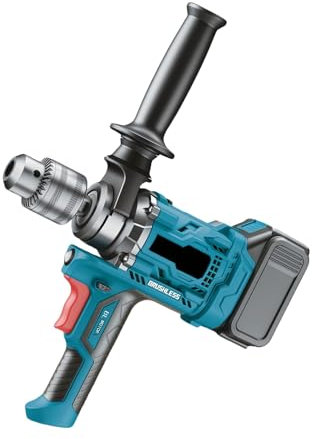 Miscelatore per malta a batteria, compatibile con batteria da 18 V/21 V (senza batteria), 1100 W con mandrino regolabile, trapano multiuso per trapano a parete, trapano per legno, miscelatore