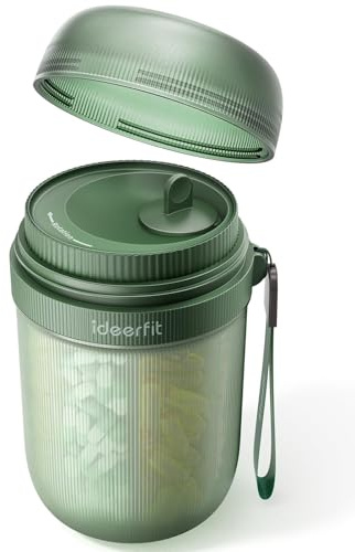 IDEERFIT Pilulier 7 jours grande capacité – Semainier médicaments XL avec compartiments spacieux – rangement mensuel pour pilules, vitamines, compléments – boîte pharmacie portable à ouverture facile