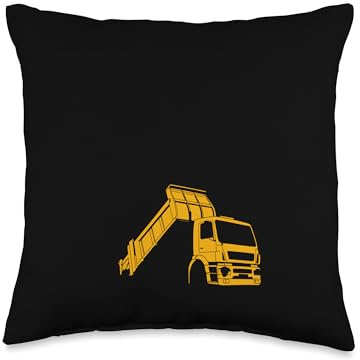 Garbage Truck Waste Management Trash Day Waste Collector Throw Pillow