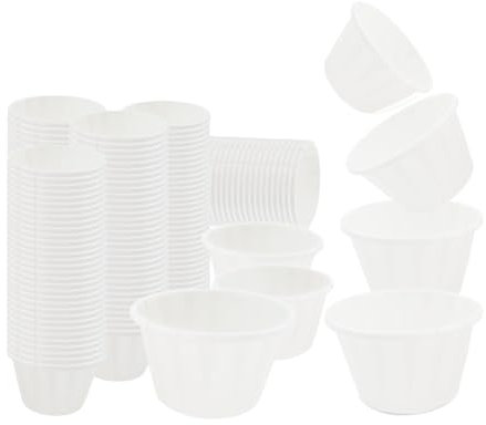 TB1 5000PCS Wax Paper Medicine Pots 28ml – Bulk Disposable Small Cups for Sauces, Medication, Resin Art, Paint – Leakproof Portion Cups for Clinics, Caterers & Crafters