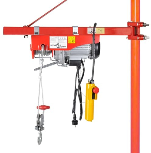 Gecheer 1000kg Red Steel Hoist Frame with 180° Swivel - Workshop/Garage/Warehouse Use, Assembly Required Model146503