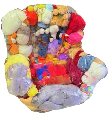 Rivestimento Sedia Portapeluche - Sedile Bean Bag 2 In 1 Impermeabile | Sedia Trasparente Gonfiabile per Interni - Salotto Camera dei Bambini Asilo Angolo Lettura