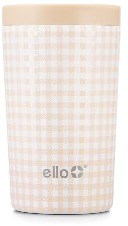 Ello Jones 11oz Insulated Stainless Steel Leakproof Travel Mug, Beige