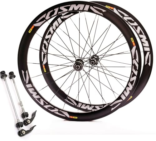 QUYCOIU 40/50Mm Height 700C Road Bike Wheelset Aluminum Alloy Wheels Disc Brake 6-Bolt Quick-Release Hub 9 * 100/10 * 135MM For 7-12s Cassette 23C-25C-28C-32C-35C Outer Tires(Front+Rear,50MM)