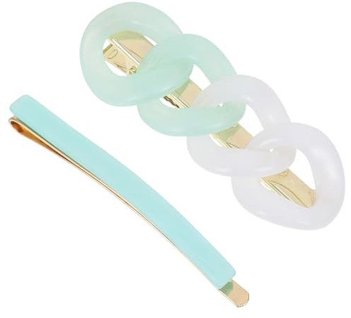 Didiseaon 2pcs Creative Hair Bang Clamps Hair Clips Set and Female Friends Resin and Iron Material Fine Polishing and Lasting Luster and Birthday