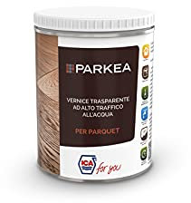Ica For You VPA60 - Vernice per Parquet Trasparente ad Alta Resistenza al Traffico, Base Acqua, Inodore, Resistente a Graffi e Macchie, Semilucido, 0.75L - VPA60-0075
