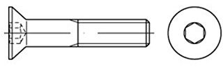 DIN 7991/ISO 10642 Senkschraube 10.9 Stahl M 16 x 55 galvanisch verzinkt A2F getempert Innensechskant 50 Stk