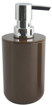 MSV Seifenspender Inagua Flüssigseifen-Spender, Fassungsvermögen 7 x 7 x 16 cm - Braun