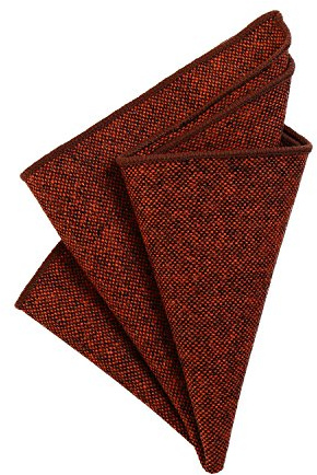 DonDon Herren Einstecktuch Taschentuch 23 x 23 cm zum selber falten aus Baumwolle Tweed Style einfarbig