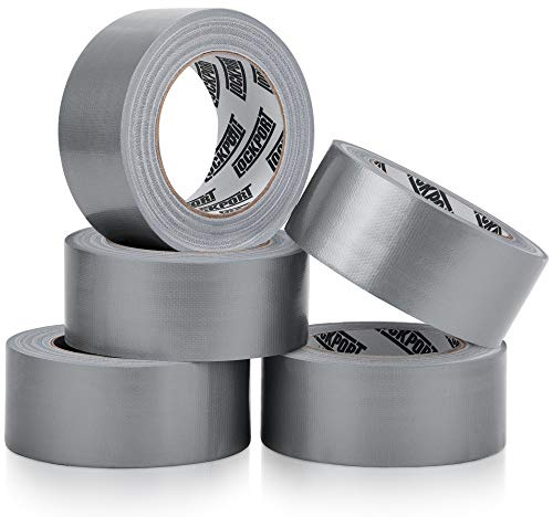 Lockport 5 Pack Duct Tape Heavy Duty Waterproof, Strong Adhesive Silver Duct Tape Bulk for Indoor Outdoor Repairs, Tear by Hand - 30 Yards x 2 Inch