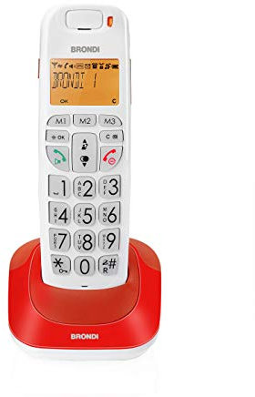 BRONDI Bravo Bright Telefono Cordless, Rosso
