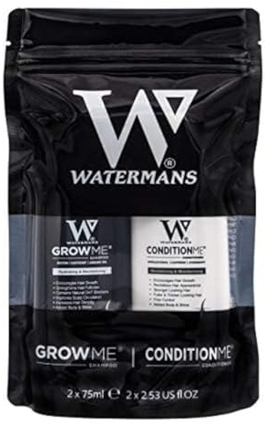 Watermans minis Travel shampoo and conditioner set - 75ml Travel Kit - Hair Gym Kit - Hair Growth Products