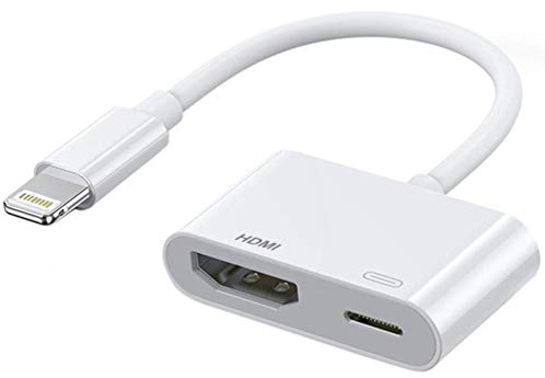 Lightning to HDMI Adapter for iPhone 12/12 Pro Max 11 Pro/XS/XR/X/8 7 6 Plus SE, iPad Pro Mini 2, iPhone to HDMI Connector Support iOS 10~14.1 and Later