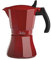 Jata HCAF2006 - Cafetera Italiana Inducción, Capacidad 6 Tazas, Apta para Todo Tipo de Cocinas, Cuerpo Aluminio, Roja