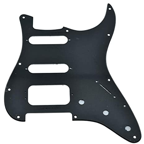 Dopro Stratocaster American Fender Stratocaster - Pickguard per chitarra, 11 fori, colore: Nero opaco