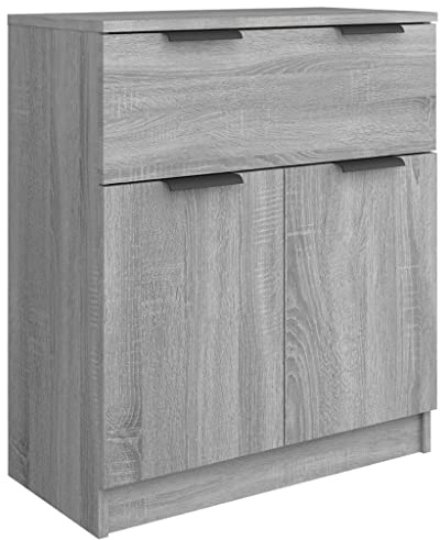 vidaXL Sideboard Kommode Anrichte Schrank Beistellschrank Mehrzweckschrank Standschrank Wohnzimmer Flur Grau Sonoma 60x30x70cm Holzwerkstoff