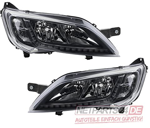 Johns, Scheinwerfer Set passend für Citroen Jumper III 14- chrom LED TFL Links & Rechts