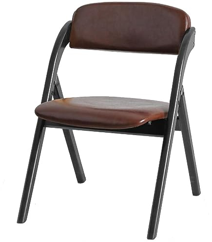 Fällbara Stolar Med Vadderade Säten, Stapelbara Matstolar I Trä Med Avtagbart Lock Monterad Fällbar Extra Stol För Gäster Kök Kontor Bröllopsfest Picknick (Color : /Red Brown B)