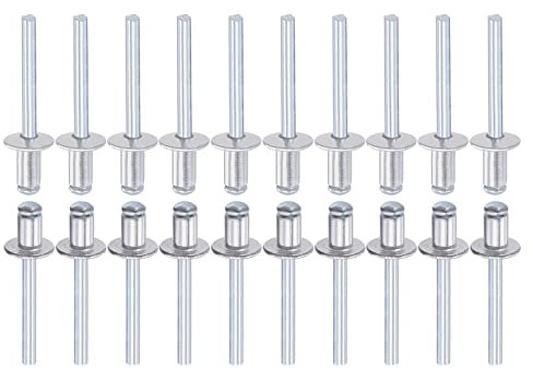 DTGN 6mm x 10mm (DxL) Ciegos Remaches - 50 Paquete - Bueno para Maquinaria Unión - Aluminio Cúpula Abierto Extremo Remache