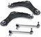 BESTPRICE 2x Brazo de control con articulación de suspensión delantera 2x barra de acoplamiento delantera compatible con RENAULT MEGANE,SCÉNIC III (JZ0/1_ (J9_),GRAND SCÉNIC (R9)(JZ0/1_),FLUENCE (L3_)