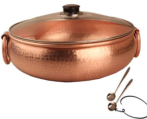 Juego de ollas calientes para cocina, cocina de inducción para el hogar, uso de pato mandarín, olla caliente de cobre, cordero antiguo Shabu, sartén especial, regalos duraderos para amigos (color: B,