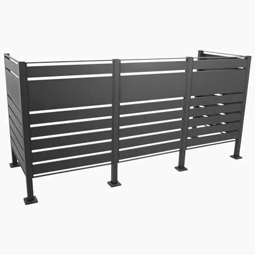 DEGAMO Sichtschutz Mülltonnenbox 3-er LÜBECK für 3X Tonne 120 oder 240 Liter, Stahl verzinkt, Farbe anthrazit, erweiterbar