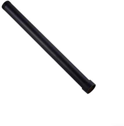 Rallonge de douche ronde en acier inoxydable - 30 cm - Accessoires de rechange (noir)