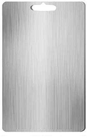 TsoLay Tabla de Cortar de Acero Inoxidable para Cocina, Tabla de Cortar para Carne y Verduras, Tajadera, Accesorios de Cocina, Herramienta para Frutas