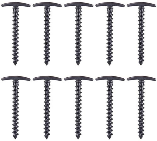 10 Stück/Packung Heringe für Outdoor-Campingzelte, Bodennägel, Schraubanker, Heringe, Wanderzelt, Heringe, Zeltzubehör, 10 Stück, h
