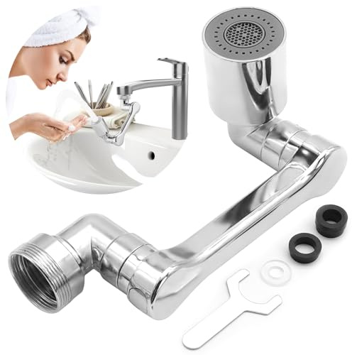 Aireador Grifo Giratorio,1080° Faucet extender,2 Modos de Salida de Agua Ajustables,Giratorio Aireador Grifo,Multifuncional,Universal,para Baños y Cocinas