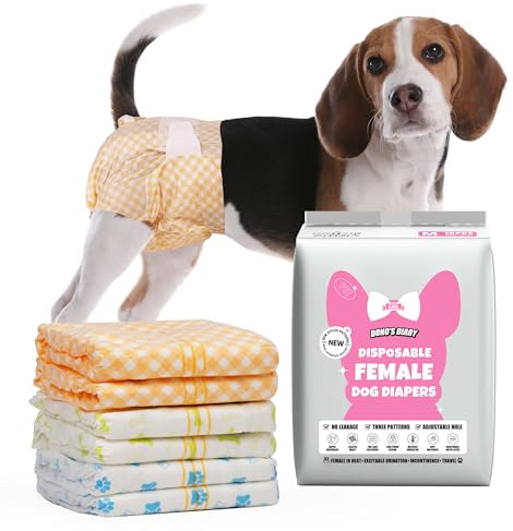 Dono Hunde Windeln Weiblich,20 Stück,Hundewindeln für Hündinnen,Katzenwindeln,Nässeindikator, Hund Läufigkeitshose für Hunde in der Saison,super saugfähig,Inkontinenz,Hitze,XXS,XS,S,M | Ultra saugfähiger Schutz, auslaufsicher, mit Nässeindikator, bequeme Passform für Mädchen bei Hitze und älteren Inkontinenz