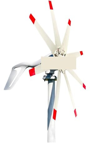 Generador de energía eólica, Turbina aeroneradora Horizontal de 3000W, molino de viento, turbinas eólicas de arranque de baja velocidad para terraza, marina, autocaravana, chalet, barco(12V_3000W-01)