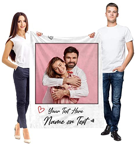 Ferocity Personalisierte Foto Decke mit Eigenem Foto und Text 150x200 cm Sofadecke; Super Weiche Extra Gemütliche Kuscheldecke für die Familie Freunde Geschwister Lustiges Geschenk; Foto Frame [081]
