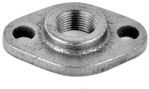 Home Invasion - Flansch, oval, Gusseisen, schwarz, 1/2 Zoll – 15 x 21 mm
