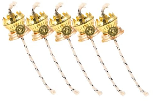 Warmhm 5stücke Teiliges Ersatzdocht Öllampen Zinklegierung Docht Halter Kerzenlampe Zubehör Langlebig Praktisch Für Retro Petroleumlampen Innenräume