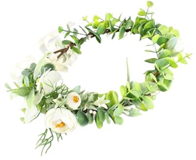 Healeved Blumenkranz Haarschmuck Mit Blüten Und Blättern Handgefertigter Haarreif Für Frauen Und Mädchen Für Hochzeiten Festivals Und Fotoshootings Stilvolle Kopfbedeckung