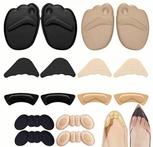 Zhenghebuy Cuscini per Tallone Pad,8 Paia Proteggi Tallone per Scarpe,Autoadesive Cuscini per Piedi per Scarpe,Impediscono ai Talloni di Sfregare e Scivolare