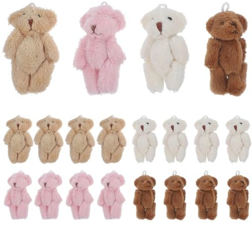 ibasenice 20stücke Miniatur Plüschbären Kleine Bären Zum Basteln Stofftiere Als Taschenanhänger Für Handtaschen Rucksack Und Schultertaschen-Accessoires Mini-plüschtiere