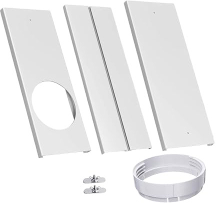 F Fityle Kit de Aire Acondicionado portátil para Ventana, Paneles de Sellado de Ventanas de PVC, práctico, Ligero, segmentado, repuestos, Kit de ventilación