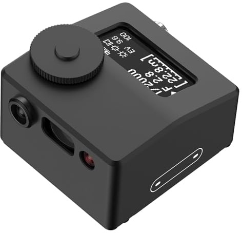 Photography Set-top Reflection Camera Light Distance Meter, Camera Light Meter, Pre-Installed Cold Shoe, Real-time Metering/Range Measurement Tool(Black)