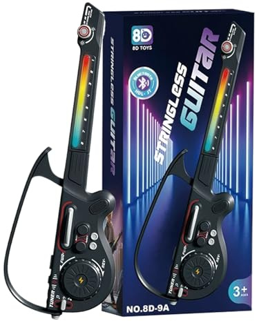 Kit de Guitare Électrique, Instrument de Musique Pliable sans Cordes, Ensemble Musical de Guitare Basse, pour Garçons Jeunes Adolescents Débutant Maison Fête Voyage Classe