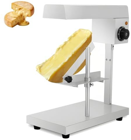 Appareil à fondue au fromage commercial, machine à fondre le fromage en acier inoxydable à chauffage rapide, angle, hauteur et température réglables, gril électrique